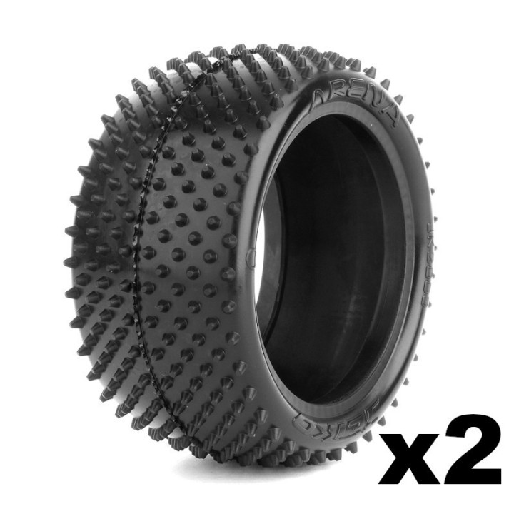 JK2003 Pneus arrière buggy 1/10 Arena Jetko (2) seuls Jetko RSRC