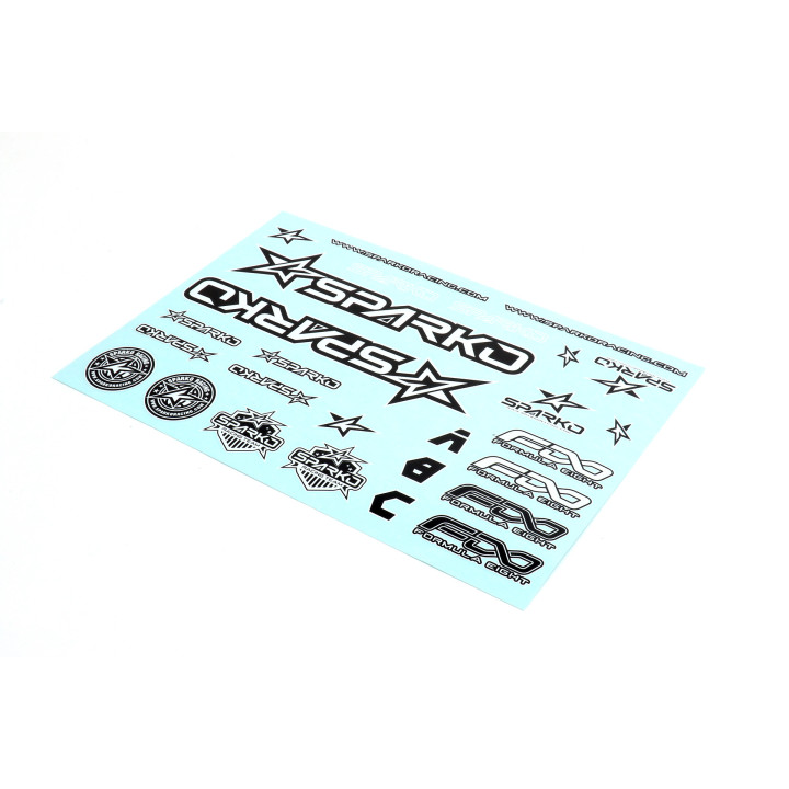 F89004-BK Sparko F8 Body Sticker-Black and White Sparko RSRC