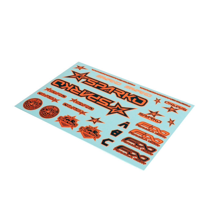 F89004-OGOP Planche de stickers Sparko F8 Orange Fluo Sparko RSRC