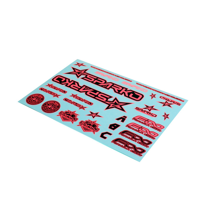 F89004-PKOP Planche de stickers Sparko F8 Rose fluo Sparko RSRC