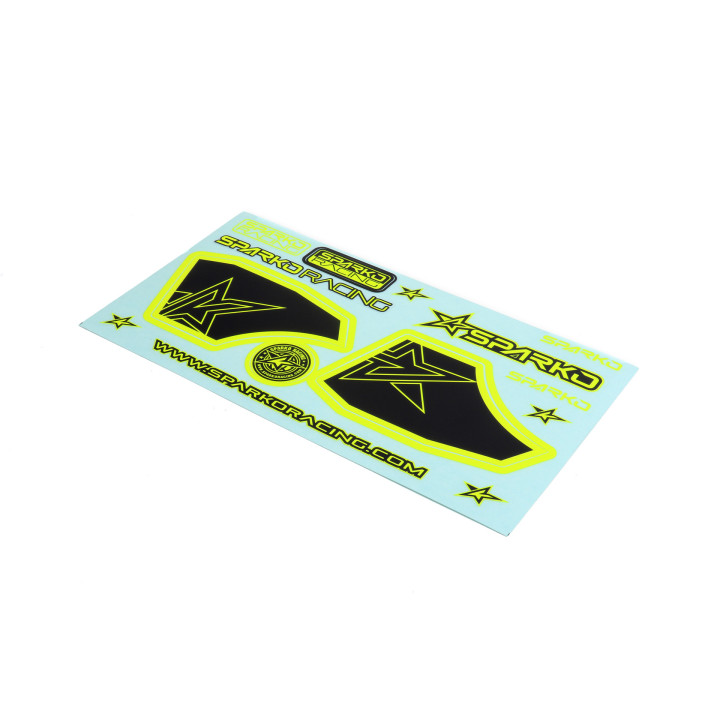 F89005-YGOP Autocollant d'aileron Sparko F8 Jaune Fluo Sparko RSRC
