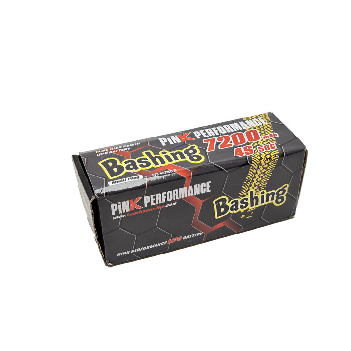 PP3-4S7200-M Battery Bashing LiPo 4S 14.8V 7200mAh 50C (Multi) Pink Performance Pink performance RSRC