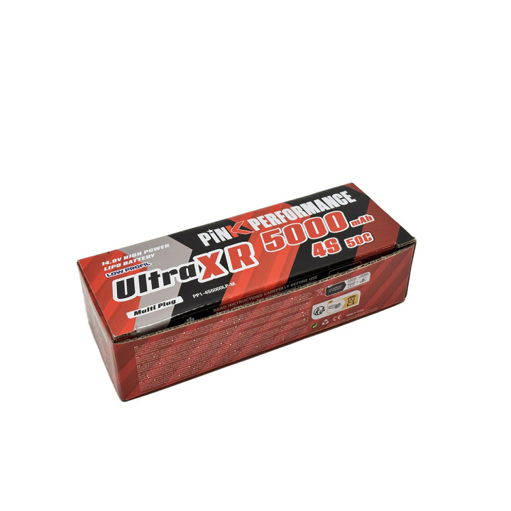 PP1-4S5000LP-M Batterie Ultra XR LiPo 4S 14.8V 5000mAh 50C (Multi) Pink Performance Pink performance RSRC