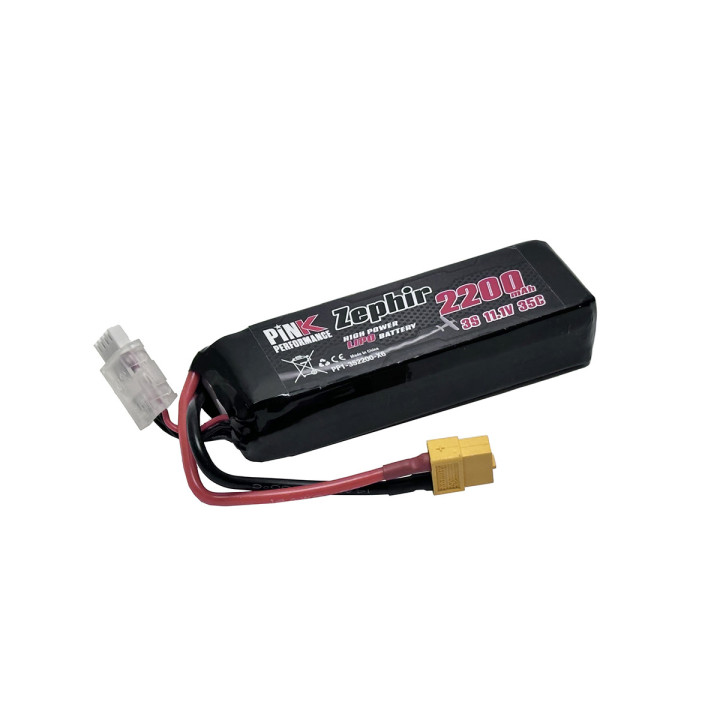 PP1-3S2200-X6 Batterie Zephir LiPo 3S 11.1V 2200mAh 35C (XT60) Pink Performance Pink performance RSRC