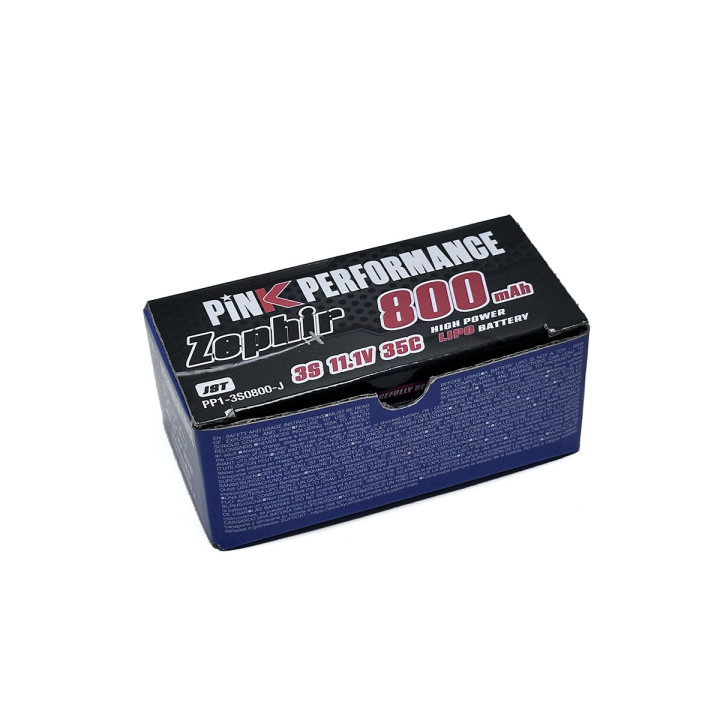 PP1-3S0800-J Batterie Zephir LiPo 3S 11.1V 800mAh 35C (JST) Pink Performance Pink performance RSRC
