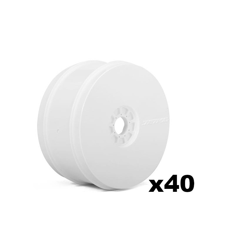 40xJK611001WRT Pack of 40 white Revo 83mm Jetko Dish Wheels (20 pairs) Jetko RSRC
