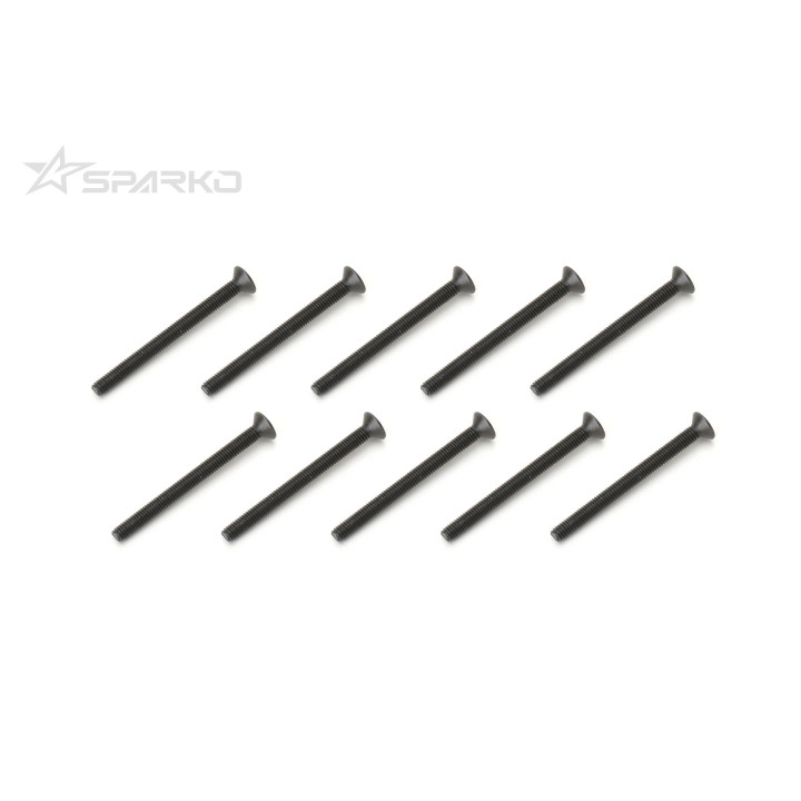 SF0335BK Sparko Flat Screw M3x35mm (10pcs) Sparko RSRC