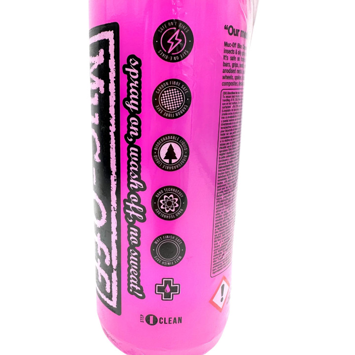Nettoyant voiture RC, vélo, moto Muc-off Nano Tech 1 Litre avec pulvérisateur MUC904. Retire même la boue voiture radio-comma