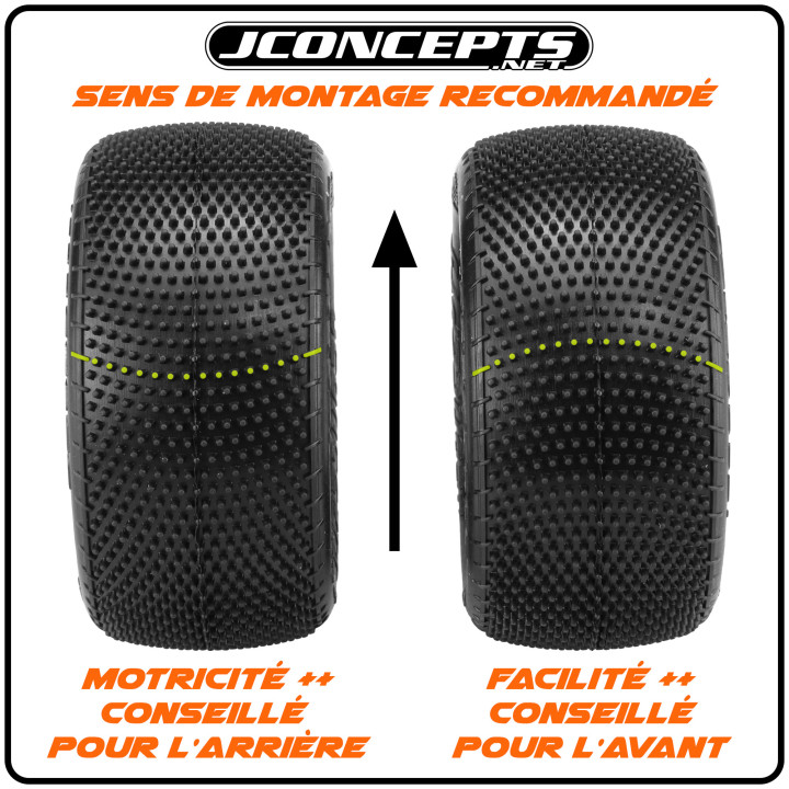 3191-010 Pneus Fuzz Bite Truck arrière 1/10 (2) Jconcepts Jconcepts RSRC