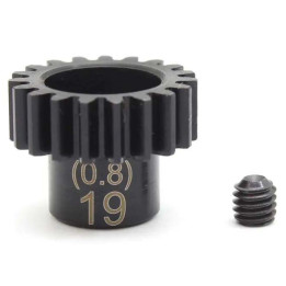 PNGS0819 Pignon moteur 19 dents (module 0.8, diam. 5.0) Kyosho RSRC