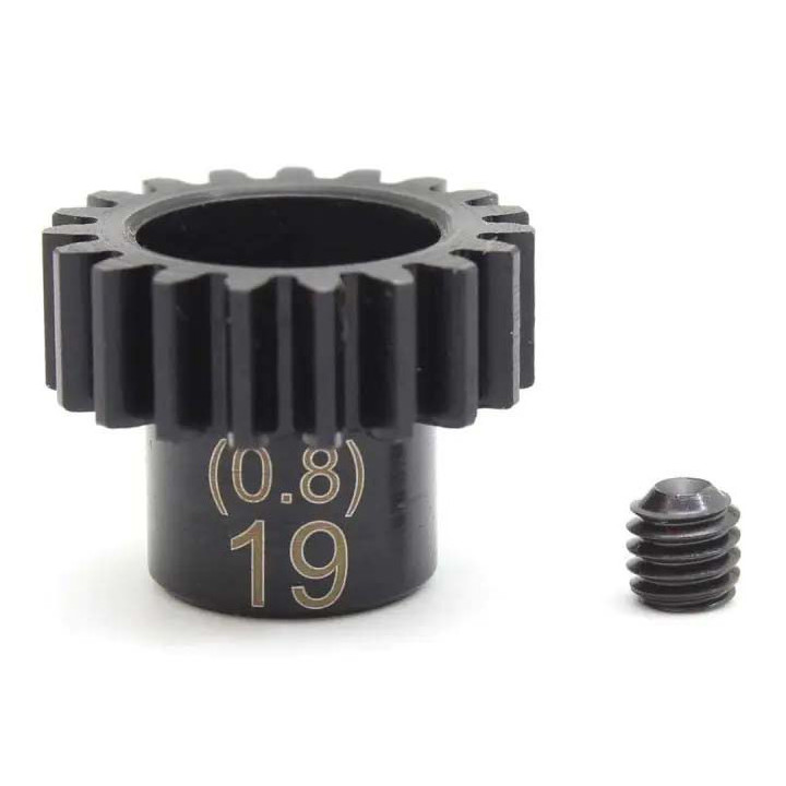 PNGS0819 Pignon moteur 19 dents (module 0.8, diam. 5.0) Kyosho RSRC