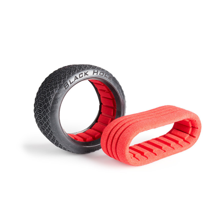 BLA-GL Pneus Blackhole Matrix montés-collés (2) buggy 1/8 Matrix Racing tires RSRC