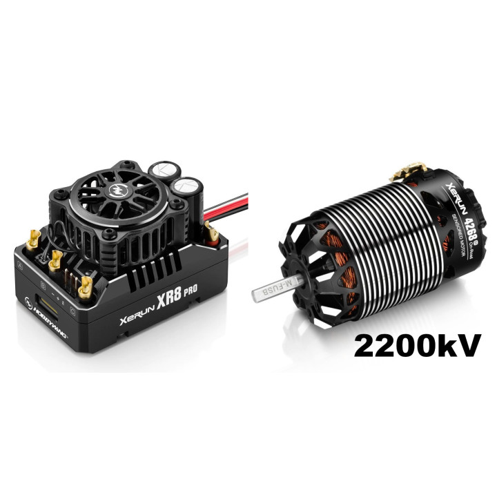 HW30401907+HW30113400 Combo Hobbywing XR8 PRO G3 200A ESC + 2200KV Xerun G3 motor Hobbywing RSRC