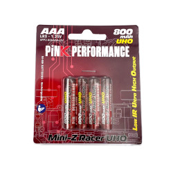 PP2-800AAA-HV R3 AAA Batteries Cells Ni-Mh 800mAh UHO (4) Pink performance RSRC