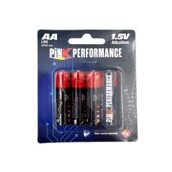 PPA-AA AA Alkaline 1.5V Dry Cell Pink Performance (4pcs) Pink performance RSRC