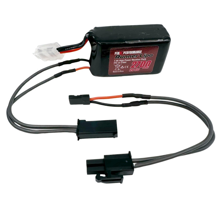 PP6-2S-2700HS Batterie de réception avec fiche FINO soudée pour Kyosho/HB/Tekno XTR RSRC