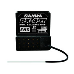 107A41433A Récepteur Sanwa RX-49T 4 voies 2,4GHz FH5 SSL Sanwa RSRC