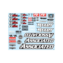 AS81651 Rc8B4.1/E Decal Sheet Team Associated RSRC