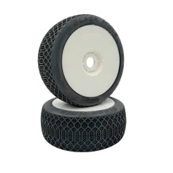 Matrix Blackhole pre-glued tires on white wheels Ultra, super, soft, clay for 1/8 buggy - More than 2000 items in stock, Expr