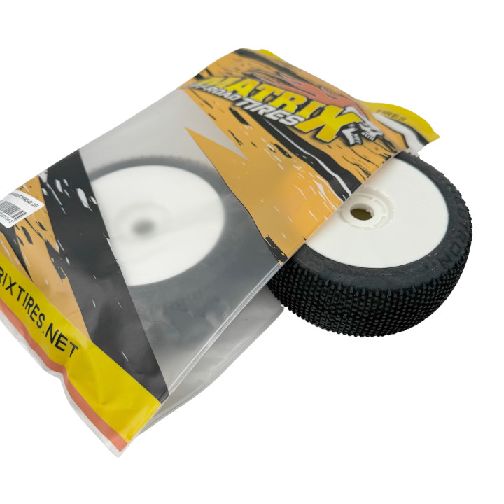 Matrix Neutron pre-glued tires on white wheels 1/8 buggy (2)  NEU-GL Glued tires - More than 2000 items in stock, Express wor