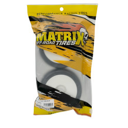 Matrix Nebula pre-glued tires on white wheels Ultra, super, soft, clay for 1/8 buggy - More than 2000 items in stock, Express