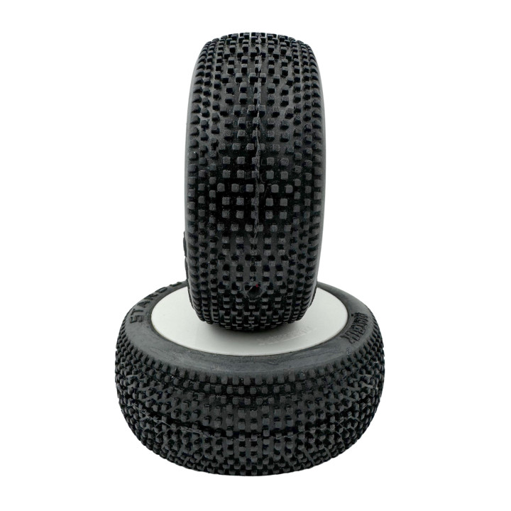 Matrix Stardust pre-glued tires on white wheels Ultra, super, soft, clay for 1/8 buggy - More than 2000 items in stock, Expre