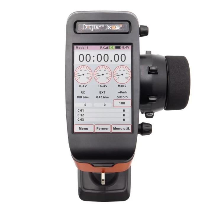 Radio Konect X9S 2.4 GHZ avec récepteur 9 voies KN-X9S, voiture, crawler menus en français - Plus de 2500 références en stock