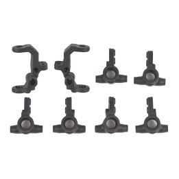 AS92415 Rc10B7 Ft Caster/Steering Blocks Carbon Team Associated RSRC