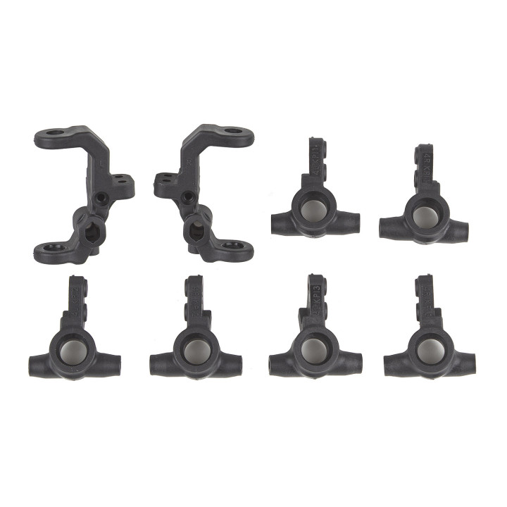 AS92415 Rc10B7 Ft Caster/Steering Blocks Carbon Team Associated RSRC