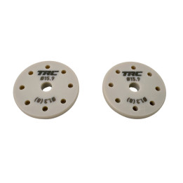 TRC000011 Pistons d'amortisseurs TRC 8x1.3 chanfreinés (15.90mm|tige 2.6mm|épaisseur 2.7mm) (2) TRC Throttlefinger Racing Con