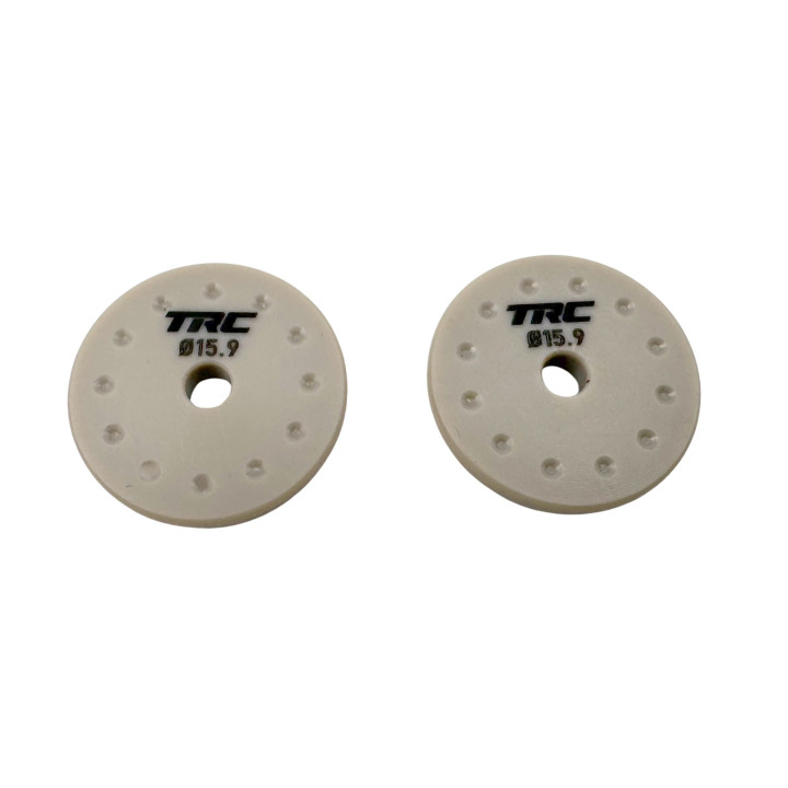 TRC000052 TRC Shock pistons no holes (12x pointed) Conical (O.D. 15.90mm/I.D. 2.6mm/H. 2.7mm) (2) TRC Throttlefinger Racing C