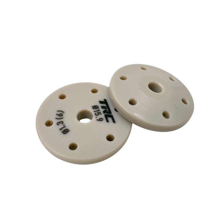 TRC000014 Pistons d'amortisseurs TRC 6x1.3 chanfreinés (15.90mm|tige 2.6mm|épaisseur 2.7mm) (2) TRC Throttlefinger Racing Con