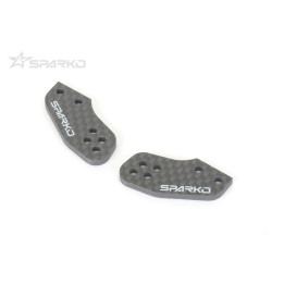 SPKF83016OP Sparko F8 Carbon Fiber Steering Knuckle Plate 4 holes  3.0mm (2) Sparko RSRC