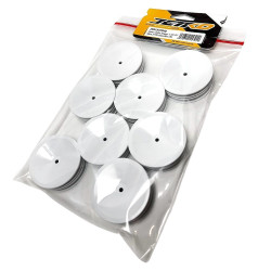 JK6121WH8 Lot de 8 jantes blanches avant 4x2 slim buggy 1/10 Jetko Jetko RSRC