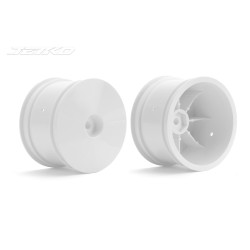 JK6114WH8 Lot de 8 Jantes blanches arrières buggy 1/10 Jetko Jetko RSRC