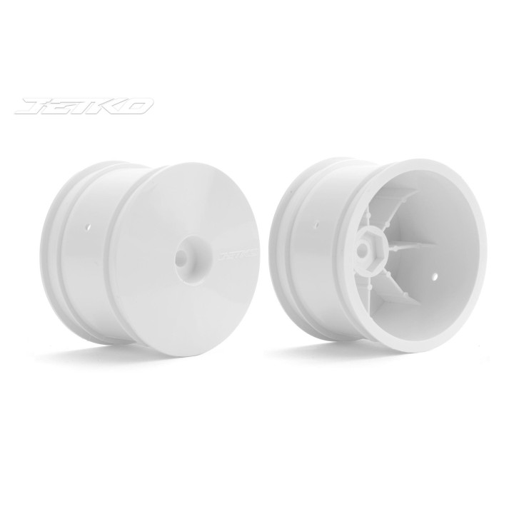JK6114WH8 Lot de 8 Jantes blanches arrières buggy 1/10 Jetko Jetko RSRC