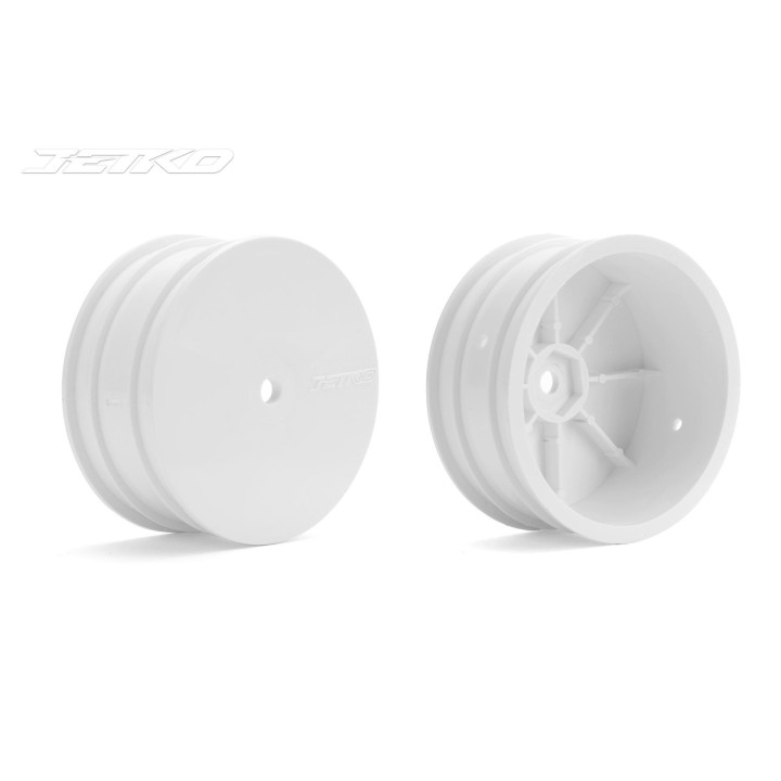 JK6113WH8 Lot de 8 jantes blanches avant 4x4 buggy 1/10 Jetko Jetko RSRC