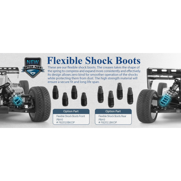 F82010BKOP Sparko F8 Front Flexible Shock Boots (4) Sparko RSRC