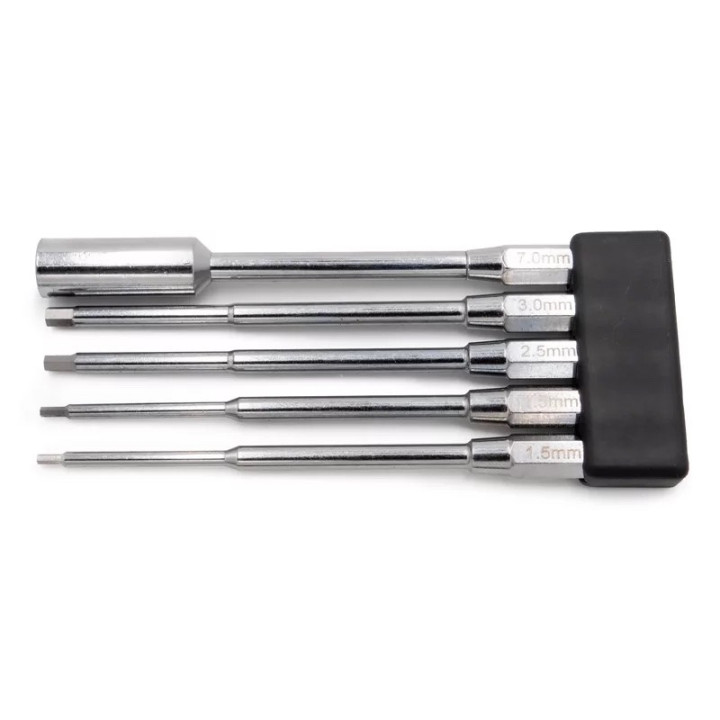 HTR-417 Lot de 5 outils pour tournevis électrique (1.5, 2.0, 2.5, 3.0, 7mm) Hobbytech RSRC