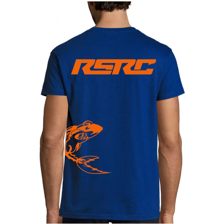 FINO-20 Tee-shirt RSRC "THE SHARK" bleu outremer & orange fluo RSRC RSRC