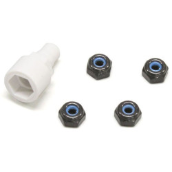 MZW13BK Nyloc Alu Wheel Nut Kyosho Mini-Z (4) Black Kyosho RSRC