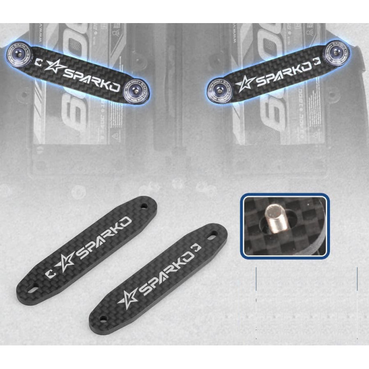 F83020-30OP Barrettes de batteries en carbone Sparko F8E (2) Sparko RSRC