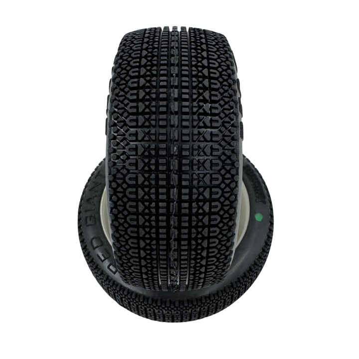  Matrix Red Giant pre-glued tires on white wheels 1/8 buggy (2) Matrix Racing tires RSRC