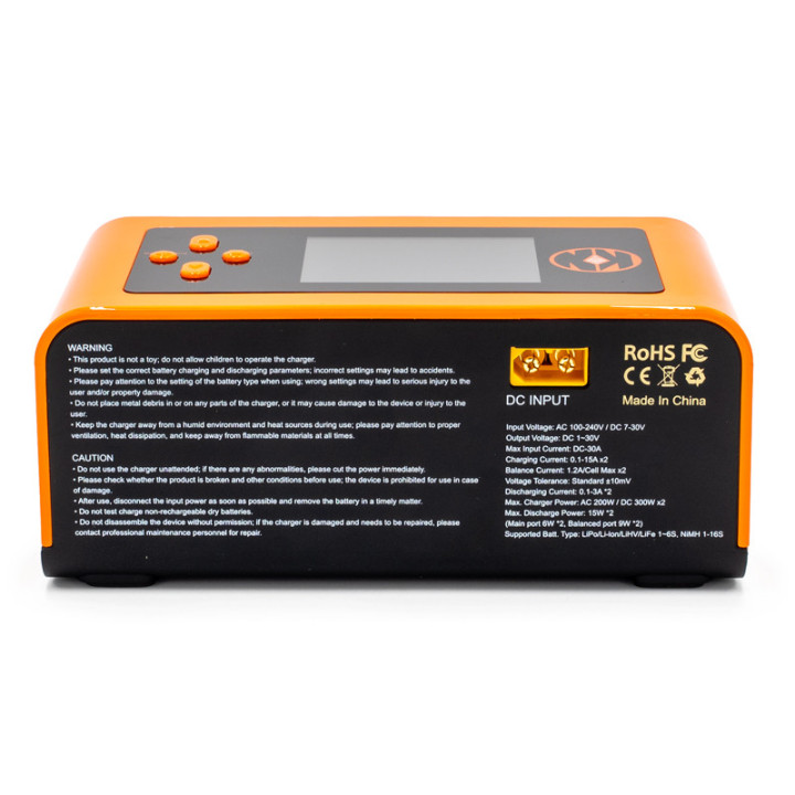 KN-MULTI200-DUAL Konect dual channel 2x100W AC/DC charger orange Konect RSRC