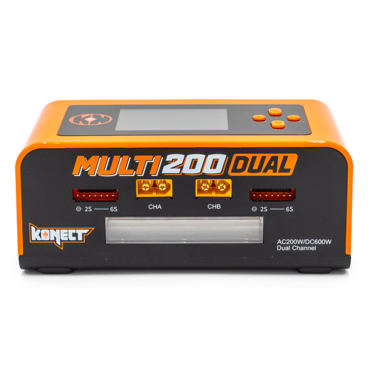 KN-MULTI200-DUAL Chargeur Konect 200W deux sorties 2x100W orange Konect RSRC
