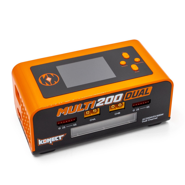 KN-MULTI200-DUAL Chargeur Konect 200W deux sorties 2x100W orange Konect RSRC