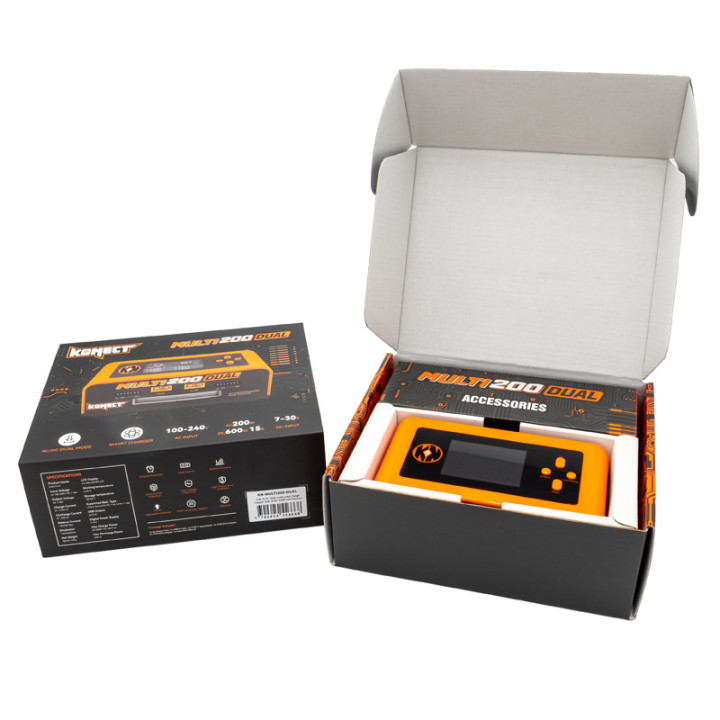 KN-MULTI200-DUAL Konect dual channel 2x100W AC/DC charger orange Konect RSRC