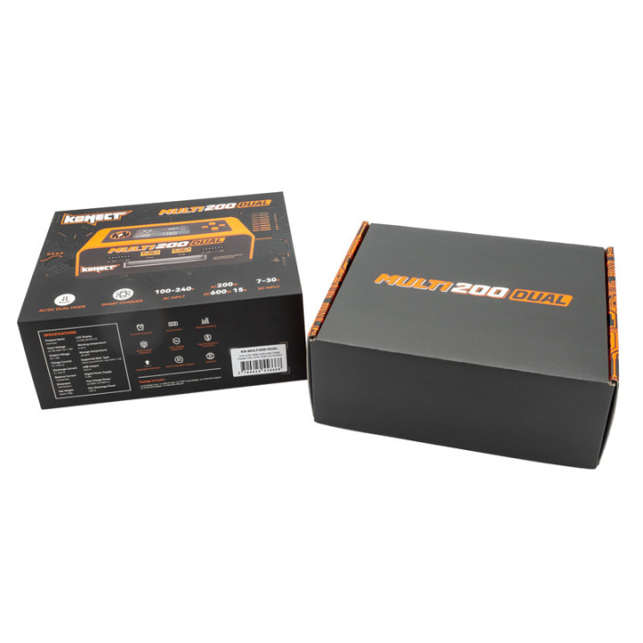 KN-MULTI200-DUAL Konect dual channel 2x100W AC/DC charger orange Konect RSRC