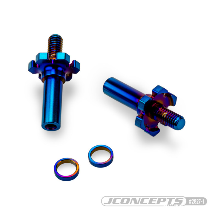 2827 Moyeux de roues avant titane bleu ou noir Jconcepts pour B7|B7D Jconcepts RSRC