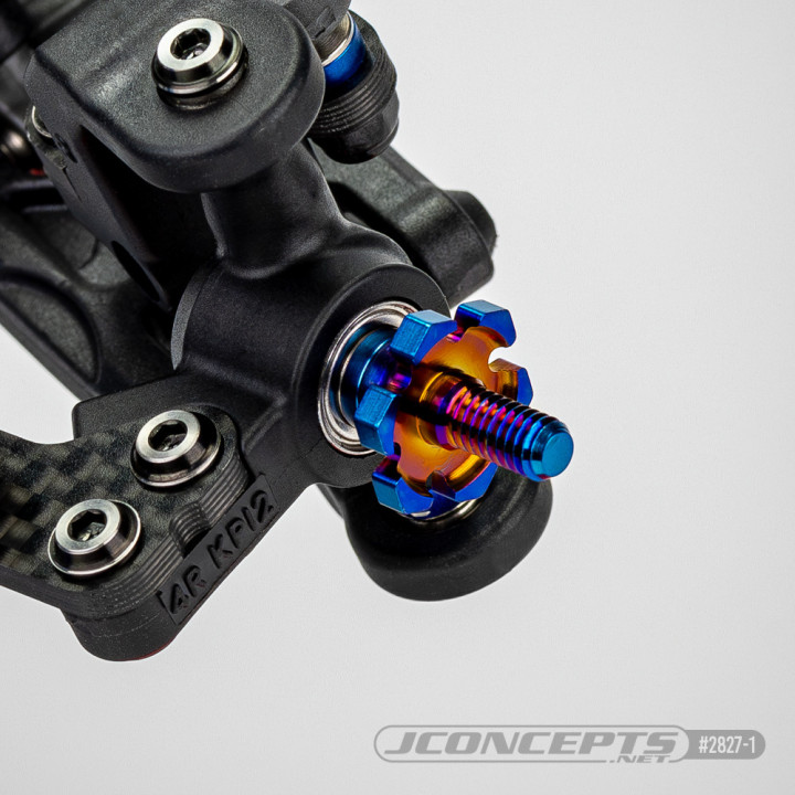 2827 Moyeux de roues avant titane bleu ou noir Jconcepts pour B7|B7D Jconcepts RSRC